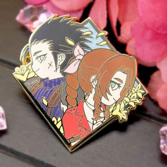 REUNION COUPLE DIAMOND ENAMEL PIN